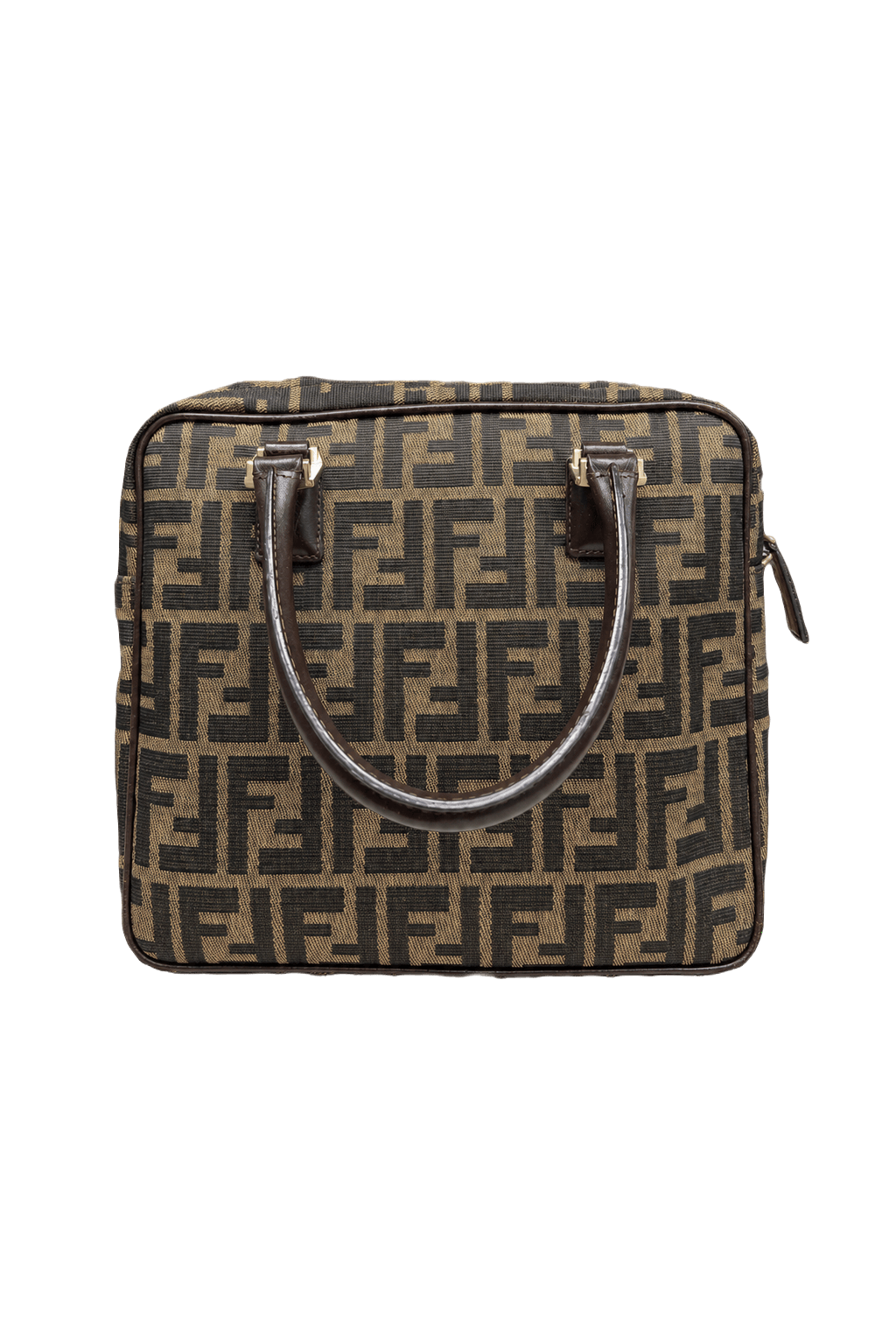 1980s Brown Canvas Bag - Front View