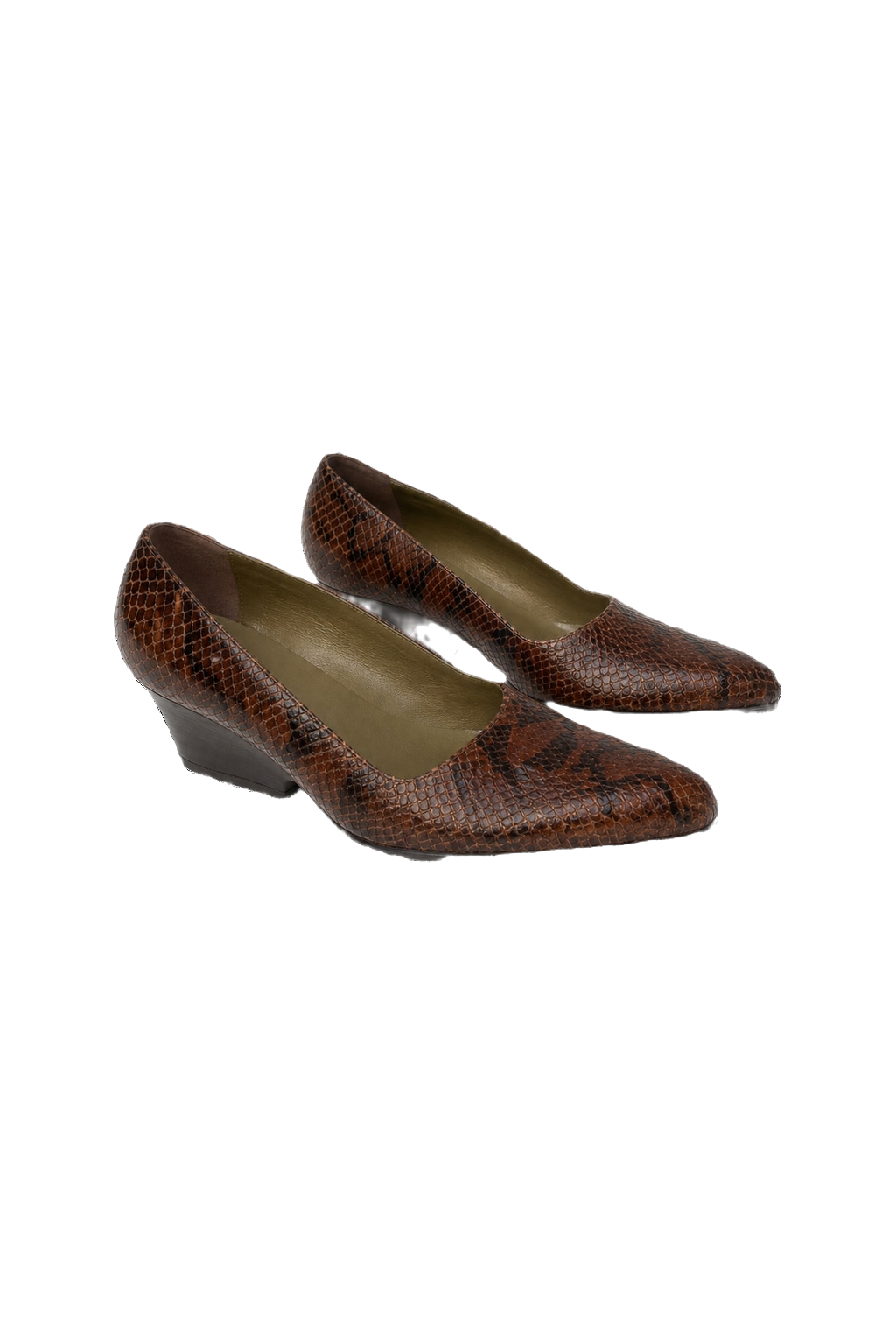 1940s Brown Leather Shoes - Front View