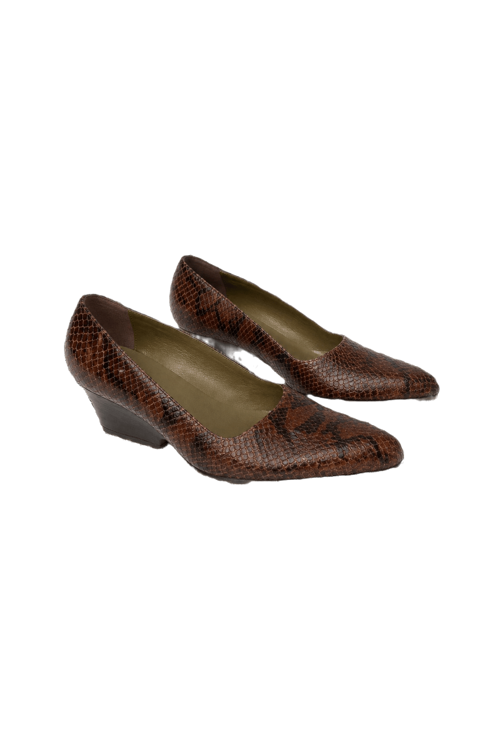 1940s Brown Leather Shoes - Front View