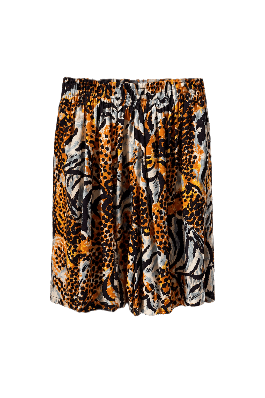 1980s Orange Cotton Shorts - Front View