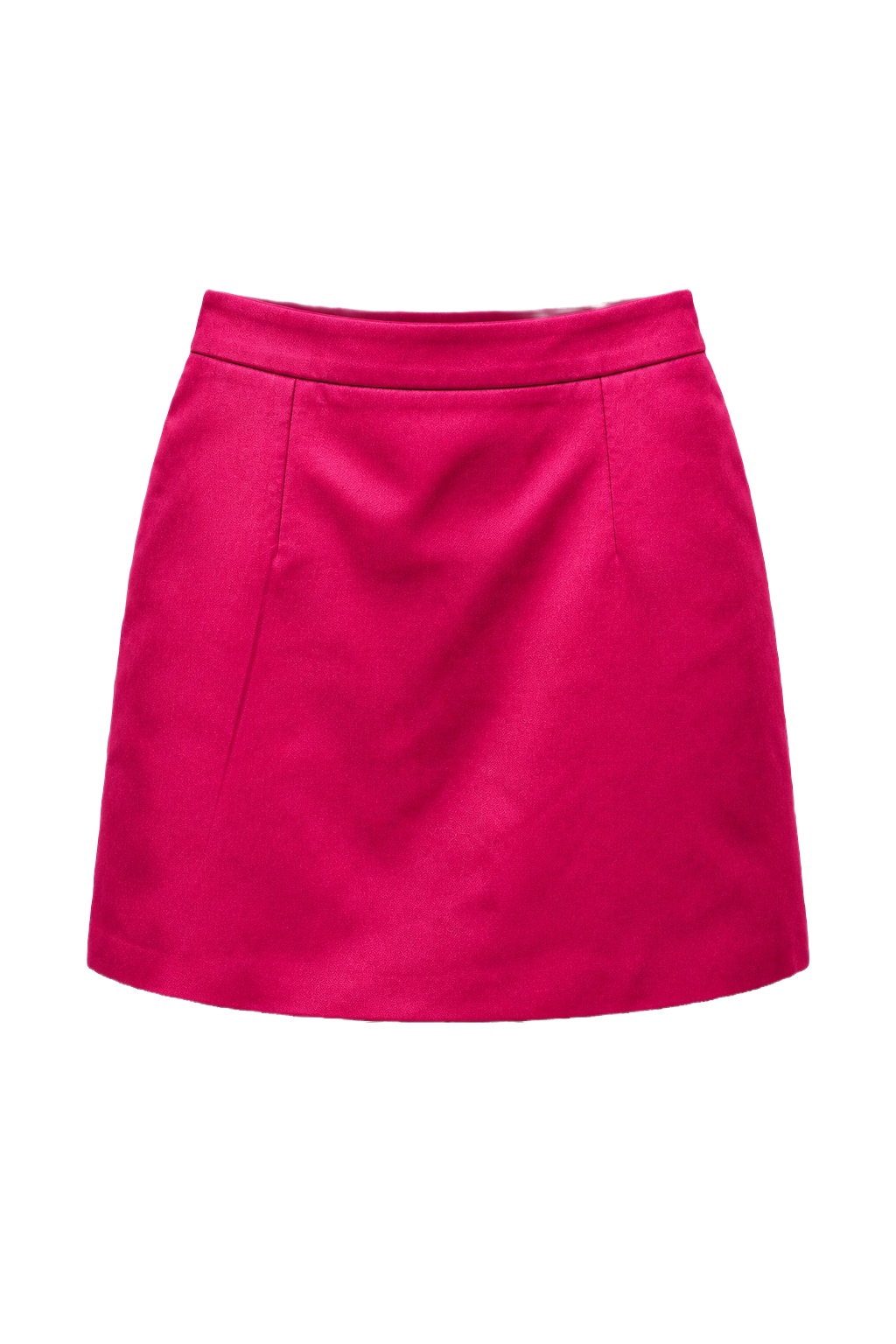 1990s Fuchsia Polyester Skirt - Front View