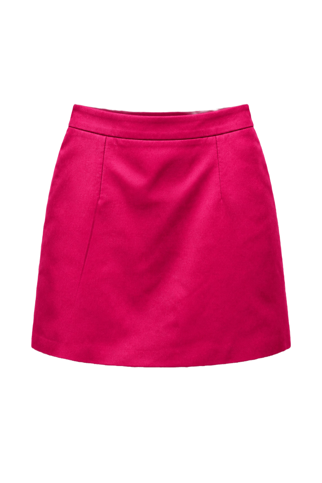 1990s Fuchsia Polyester Skirt - Front View