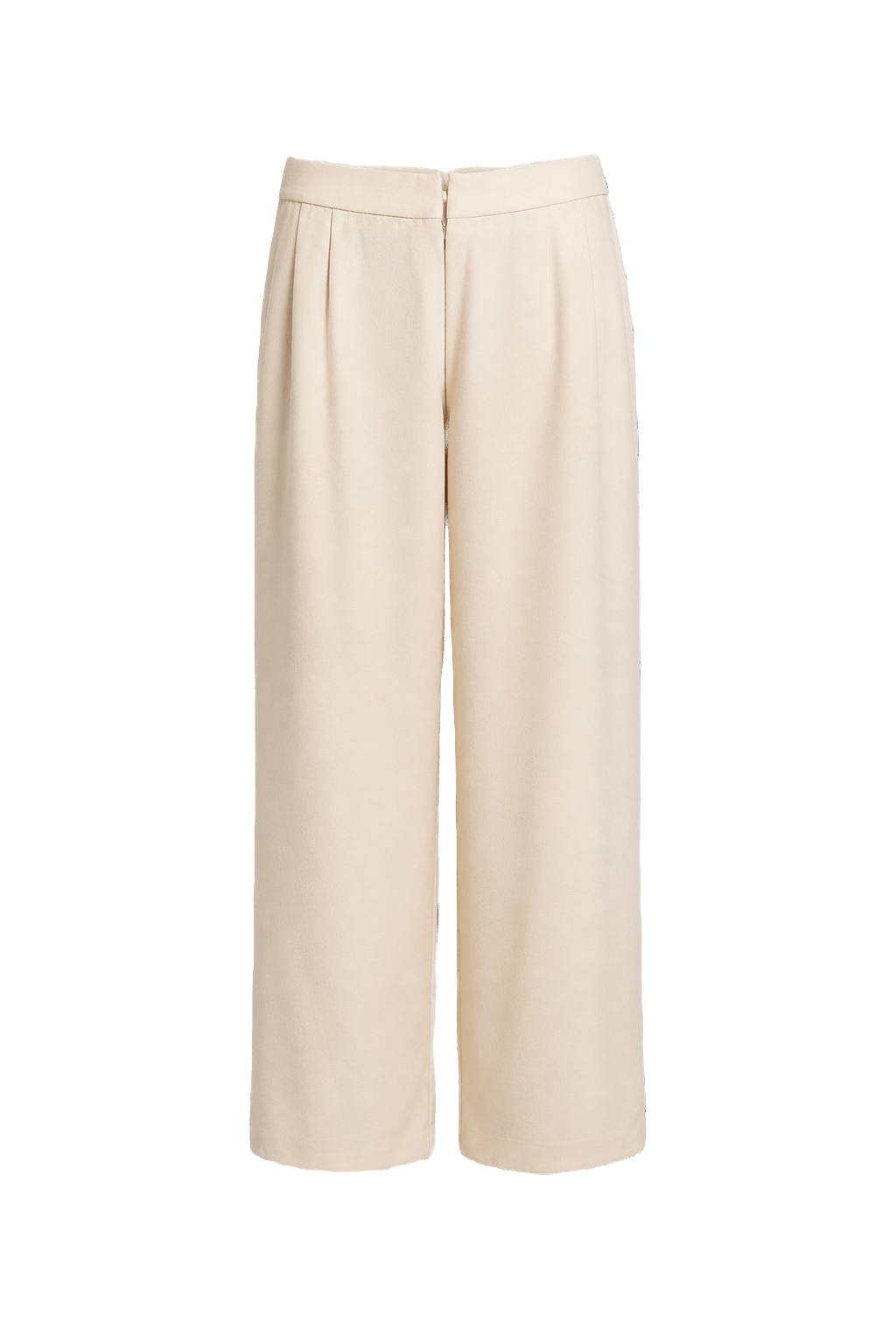1980s Cream Cotton Blend Pants - Front View