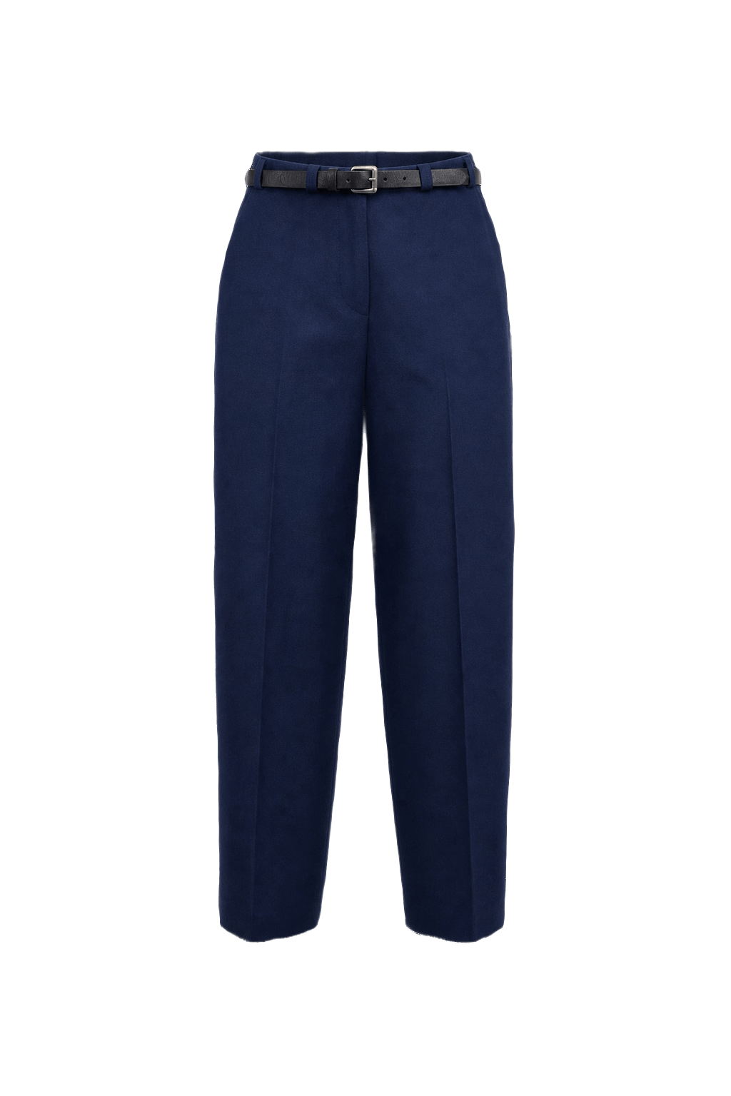 1970s Navy Blue Wool Trousers - Front View