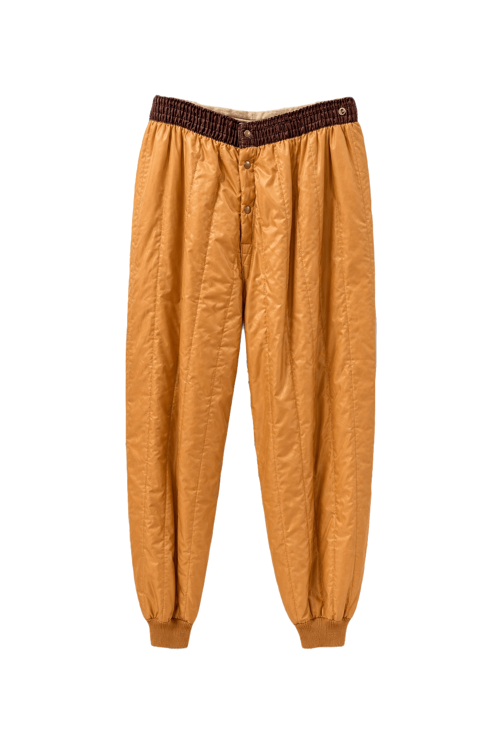 1950s Mustard Yellow Nylon Pants - Front View