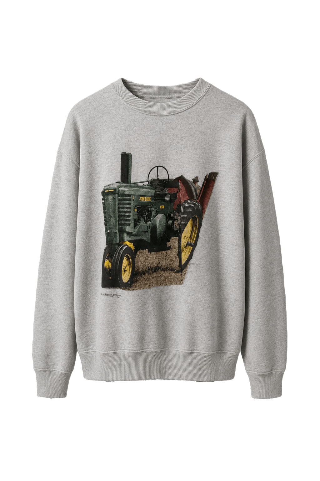 1990s Gray Cotton Blend Sweater - Front View
