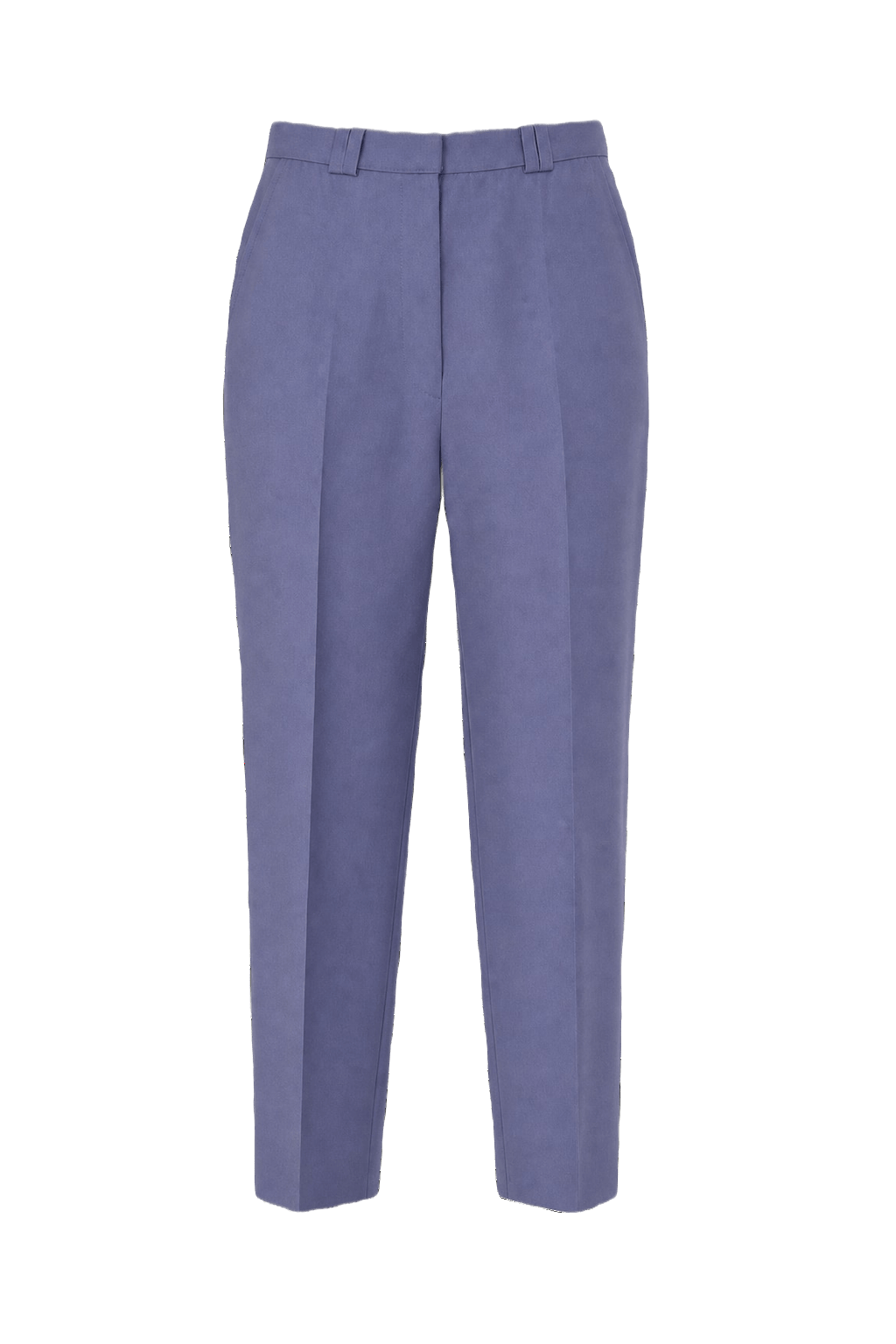 1970s Periwinkle Blue Wool Blend Trousers - Front View