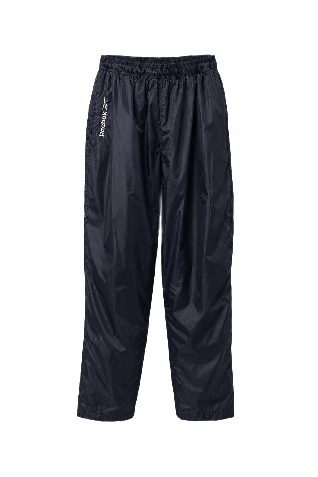 1990s Navy Blue Nylon Pants - Front View