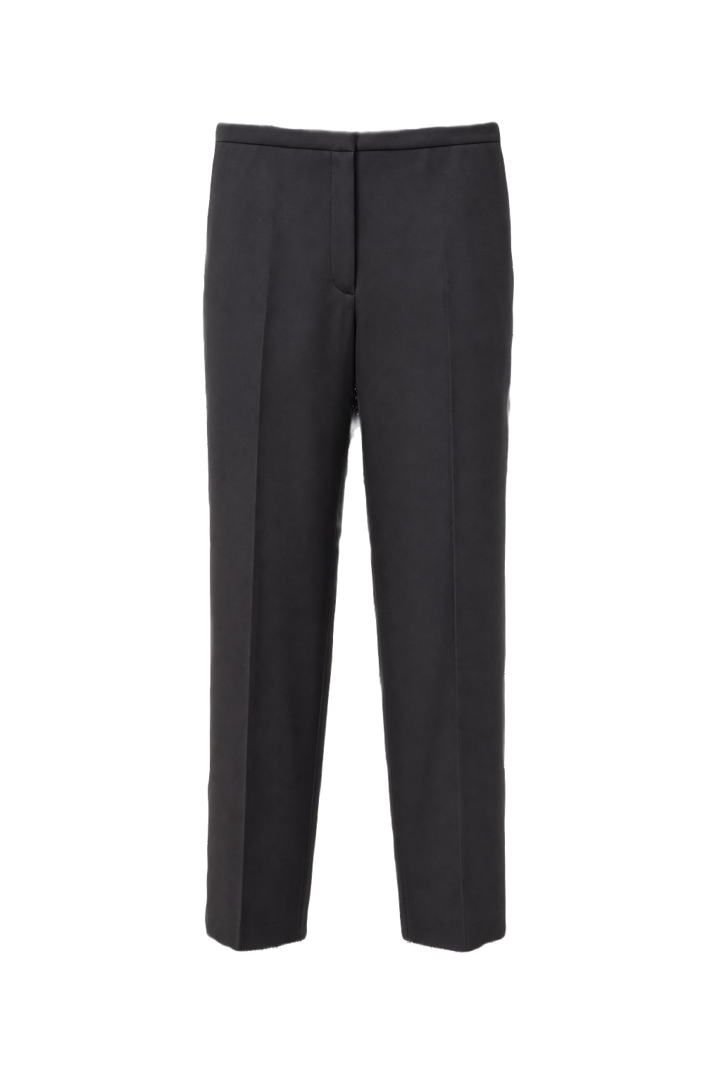 1980s Dark Grey Cotton Blend Pants - Front View