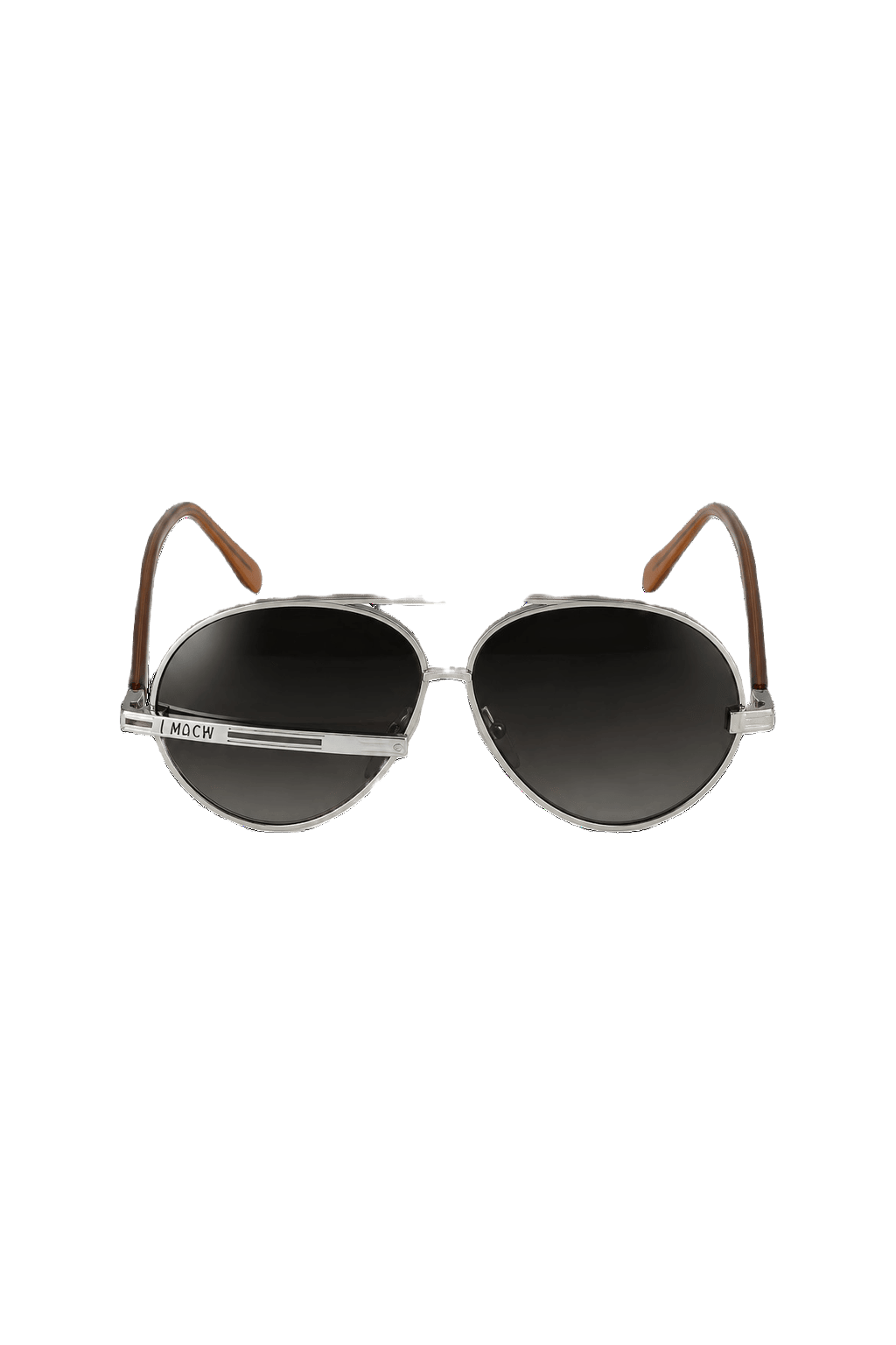 1970s Brown Metal Sunglasses - Front View