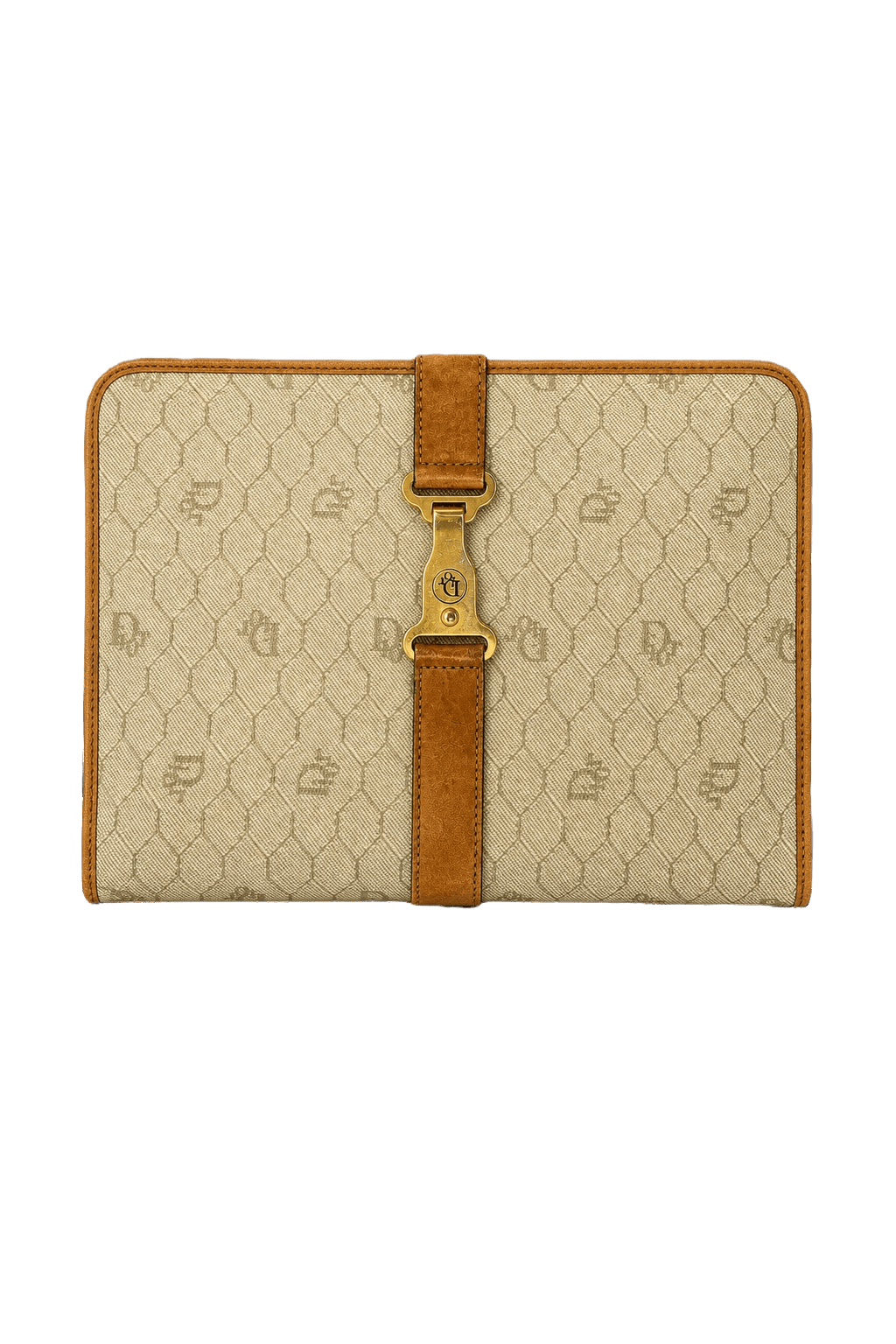 1980s Beige Canvas Bag - Front View