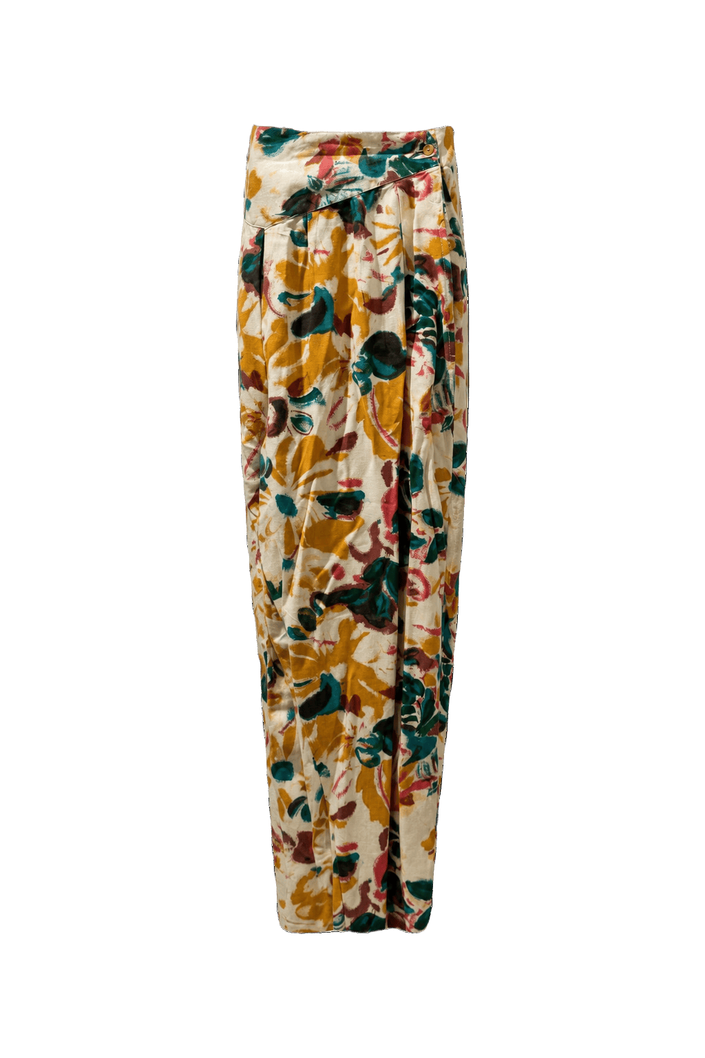 1970s Yellow Cotton Pants - Front View