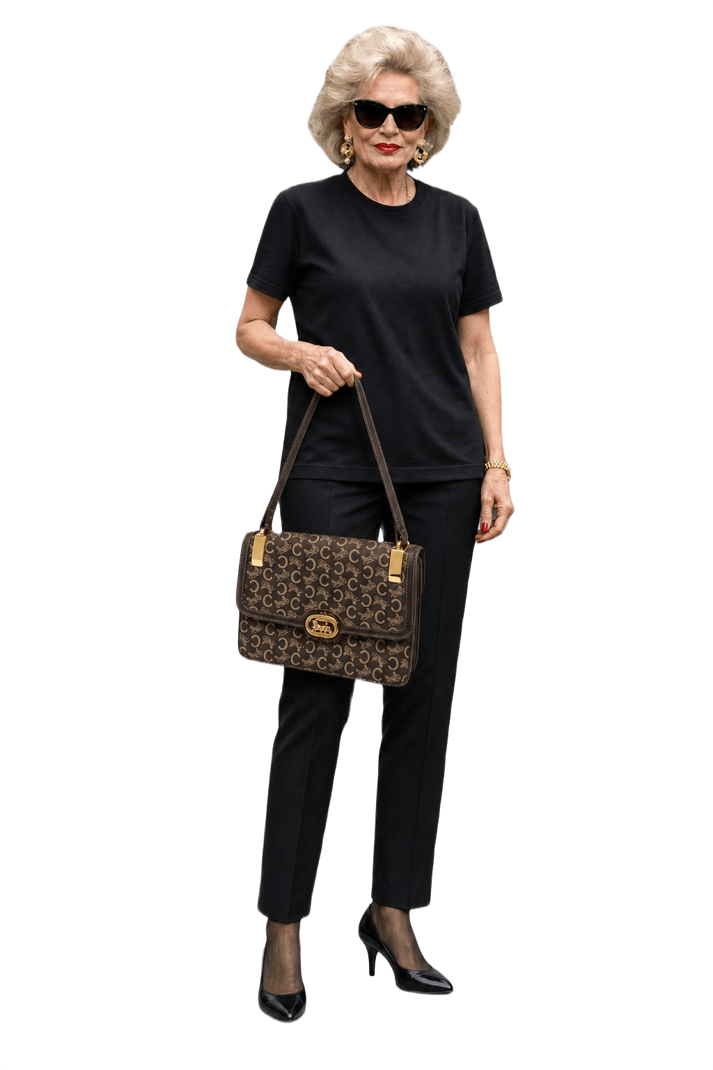 1980s Brown Leather Handbag - Model