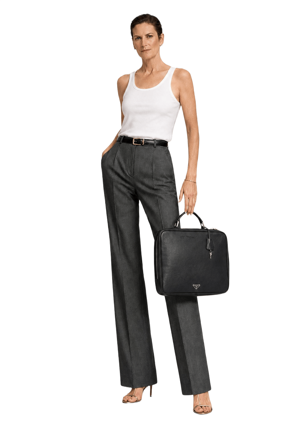 1990s Black Leather Bag - Model