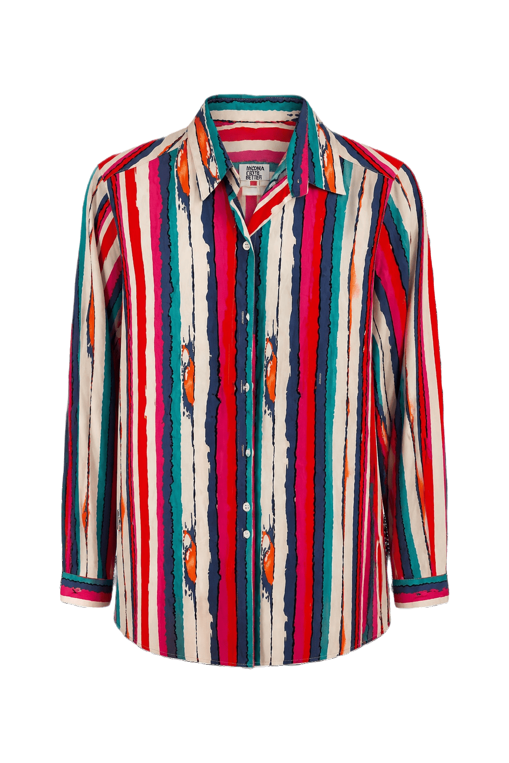 1980s Multicolor Polyester Shirt - Front View
