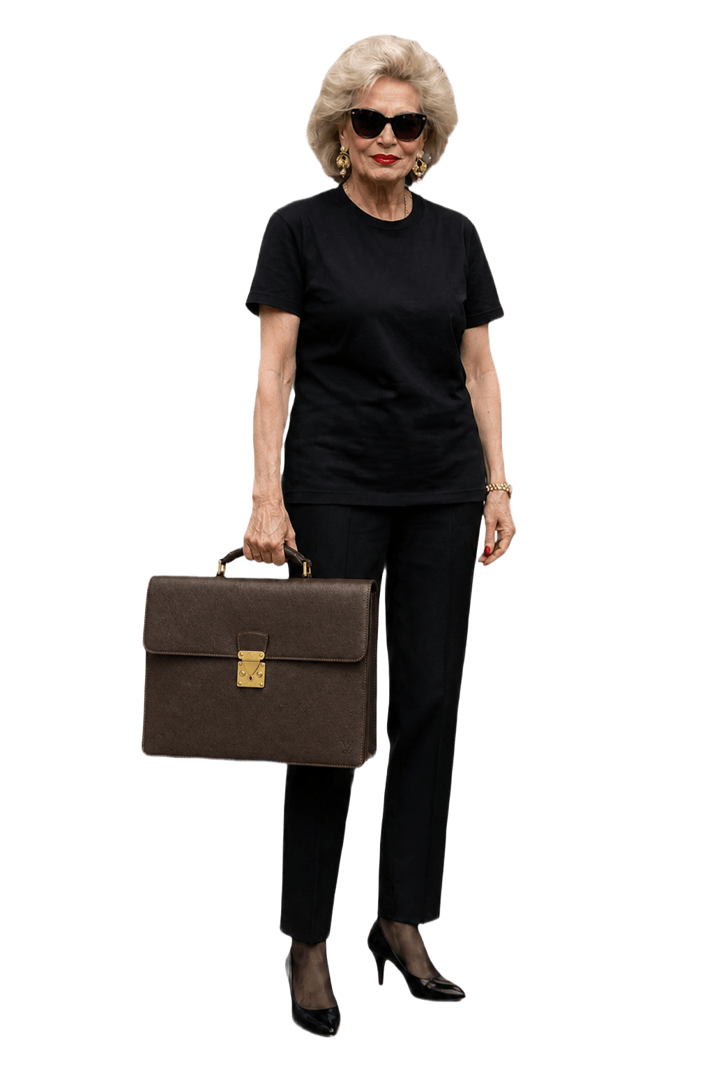 1980s Brown Leather Briefcase - Model
