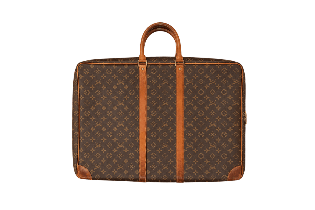1990s Brown Canvas Bag - Front View