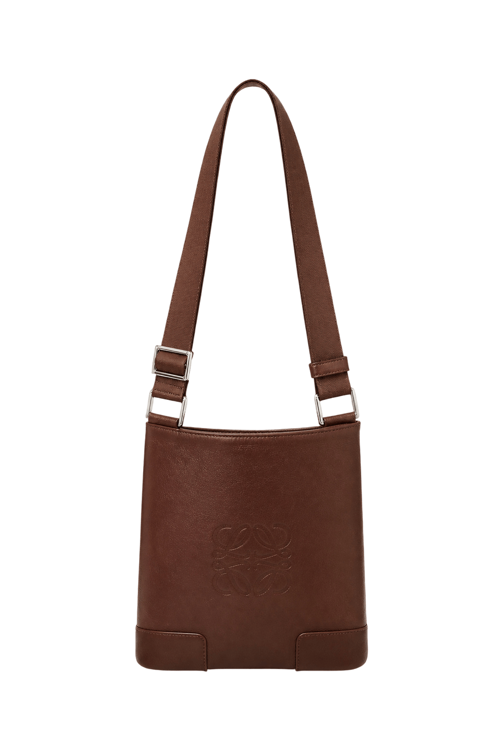 1980s Brown Leather Bag - Front View