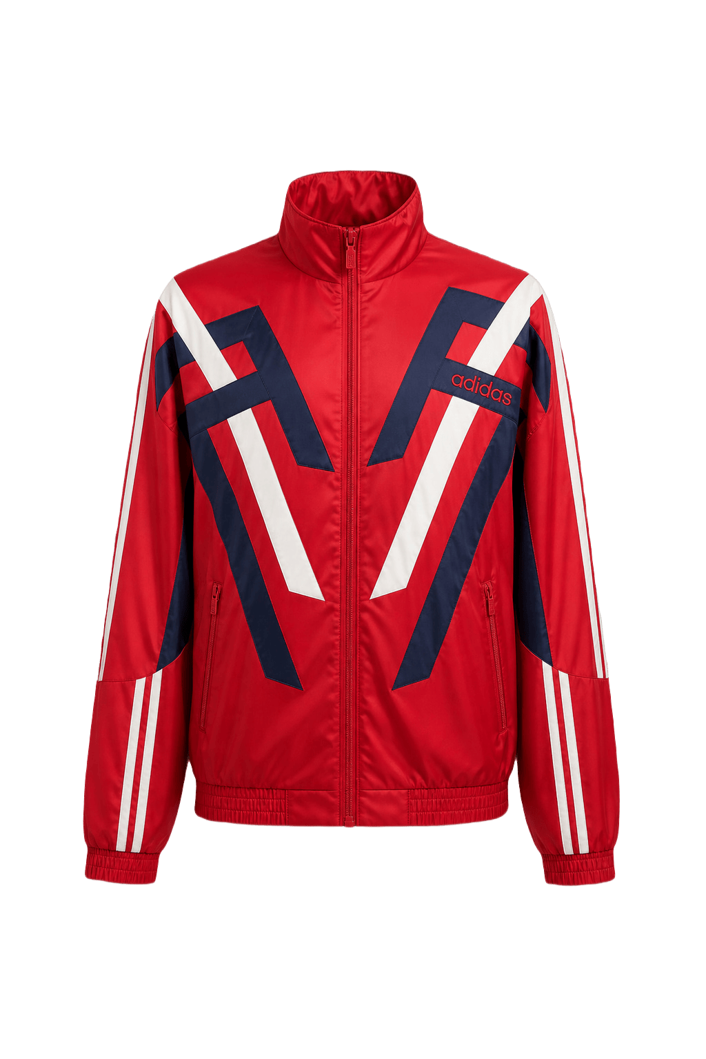 1990s Red Synthetic Jacket - Front View