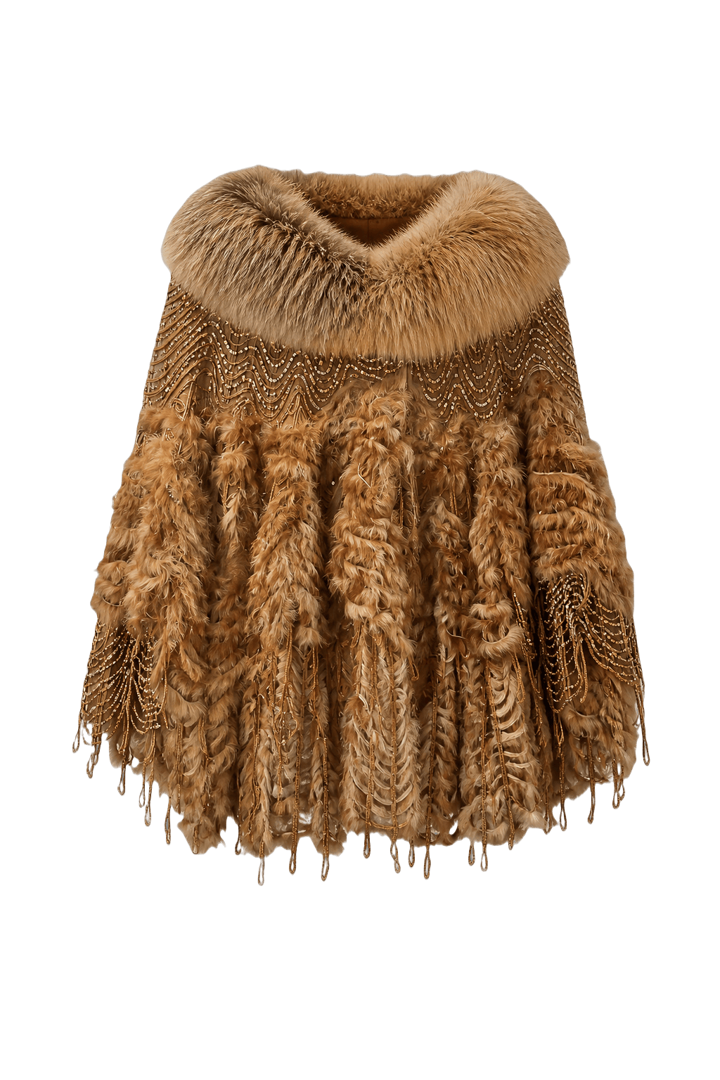 1980s Tan Fur Women's Fur Coat - Front View