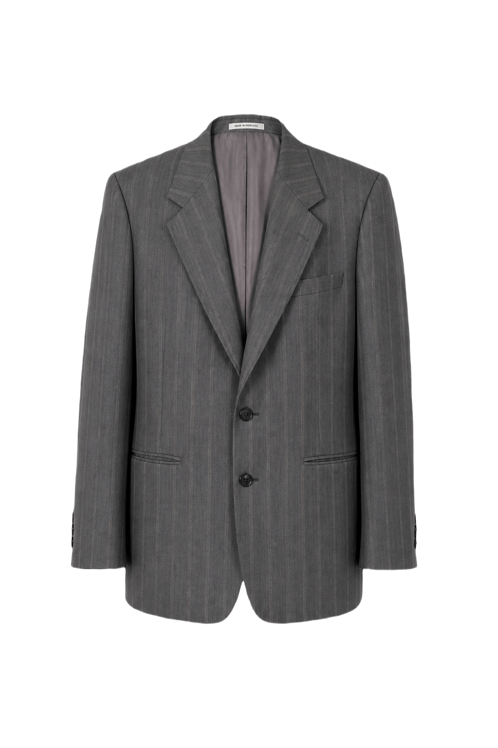1980s Grey Wool Blend Blazer - Front View