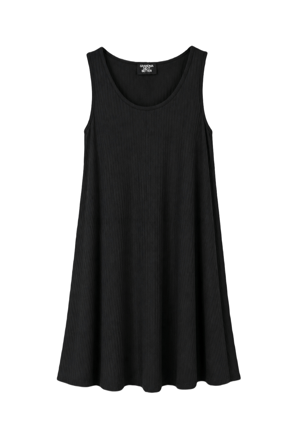 1990s Black Polyester Dress - Front View