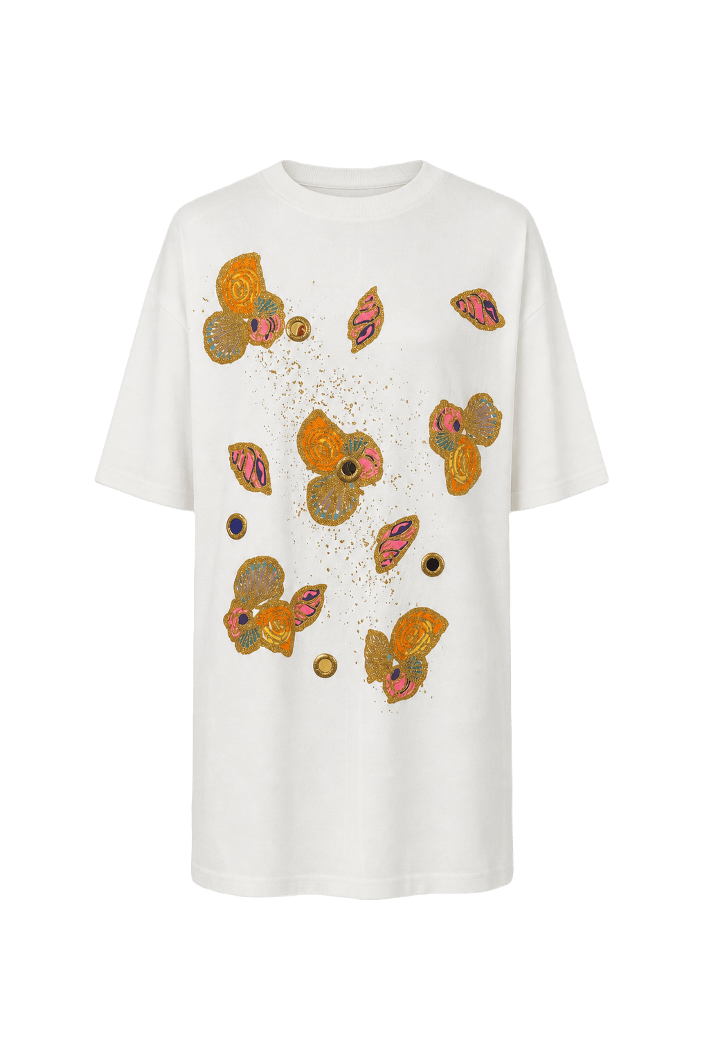 1980s Cream Cotton T-Shirt - Front View