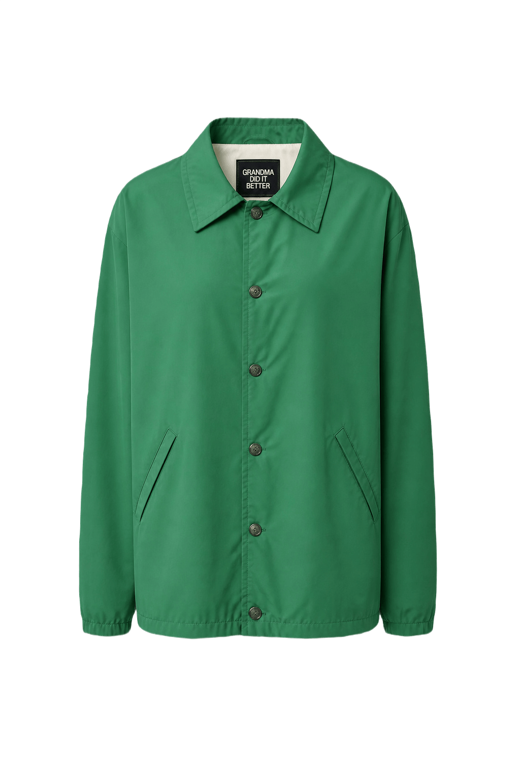 1980s Green Polyester Jacket - Front View