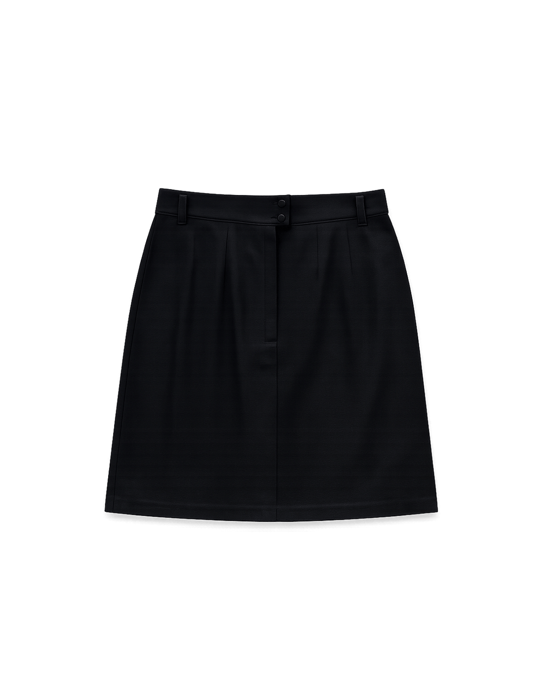 80s Women's High-Waisted Pleated Mini Skirt - Flat Lay Front