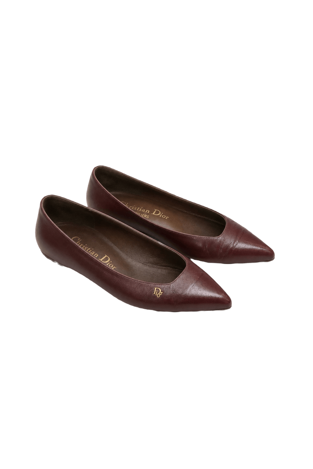 1970s Burgundy Leather Shoes - Front View