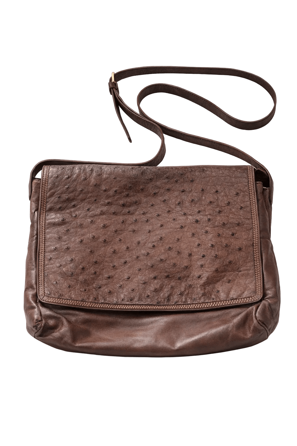1990s Brown Leather Bag - Front View
