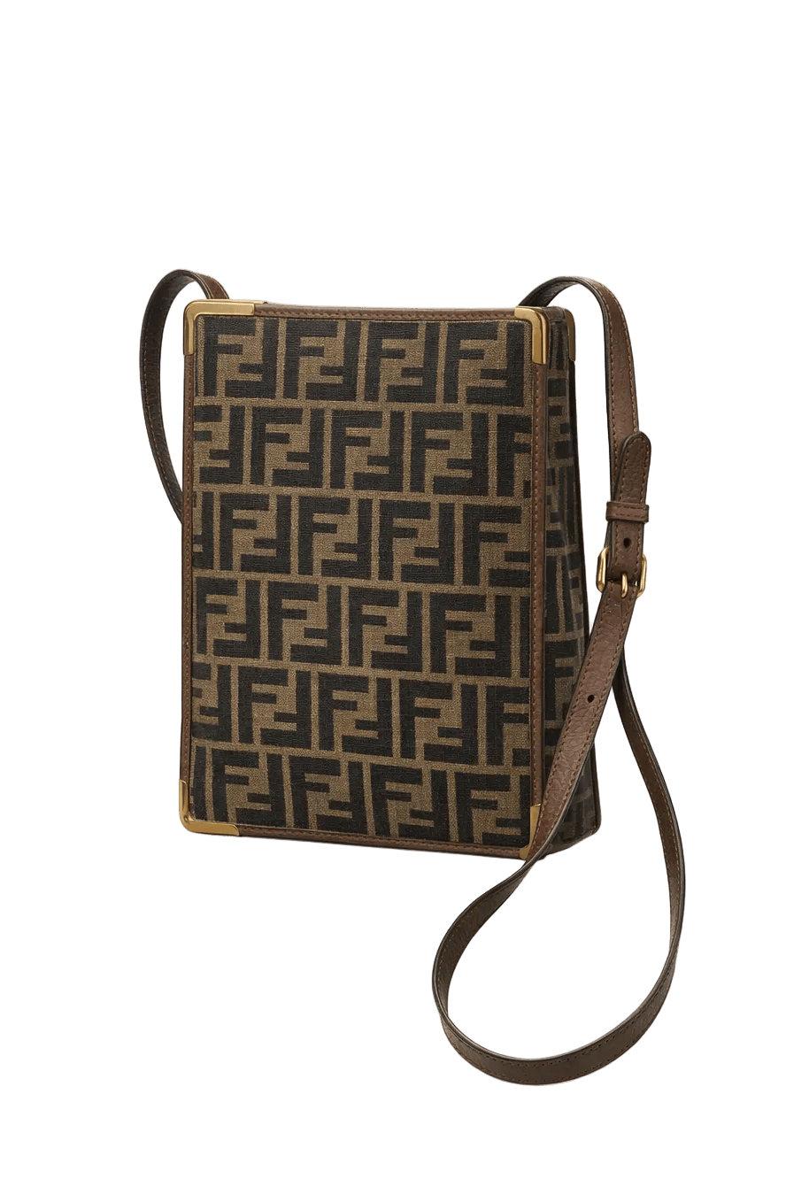 1990s Brown Canvas Bag - Front View