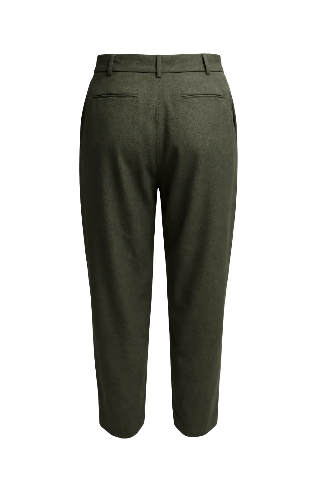 1990s Olive Green Cotton Trousers - Back View