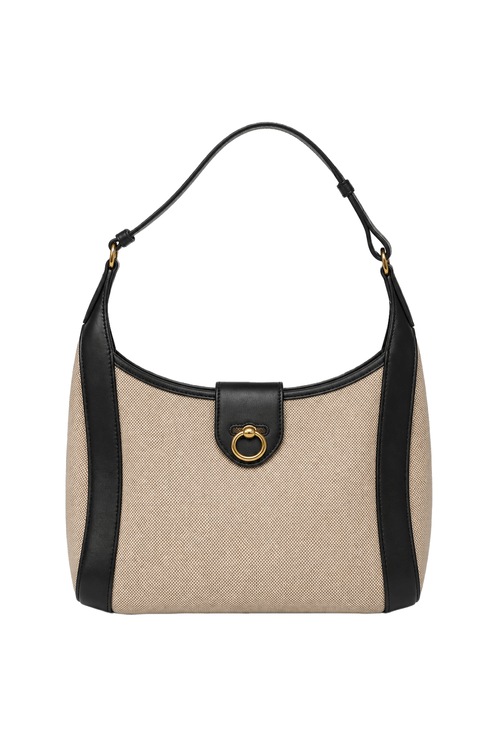 1980s Cream Canvas Bag - Front View