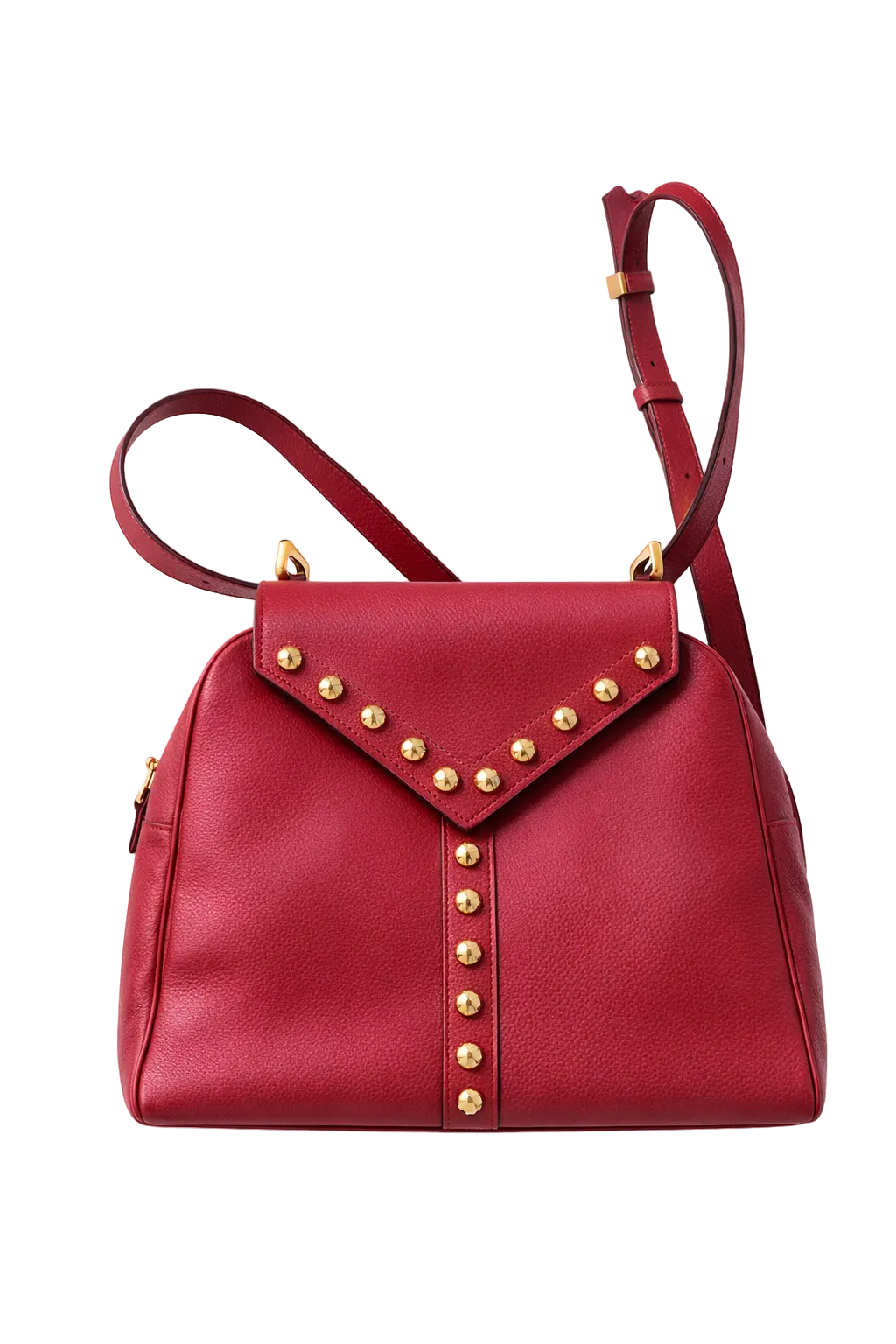 1980s Red Leather Bag - Front View