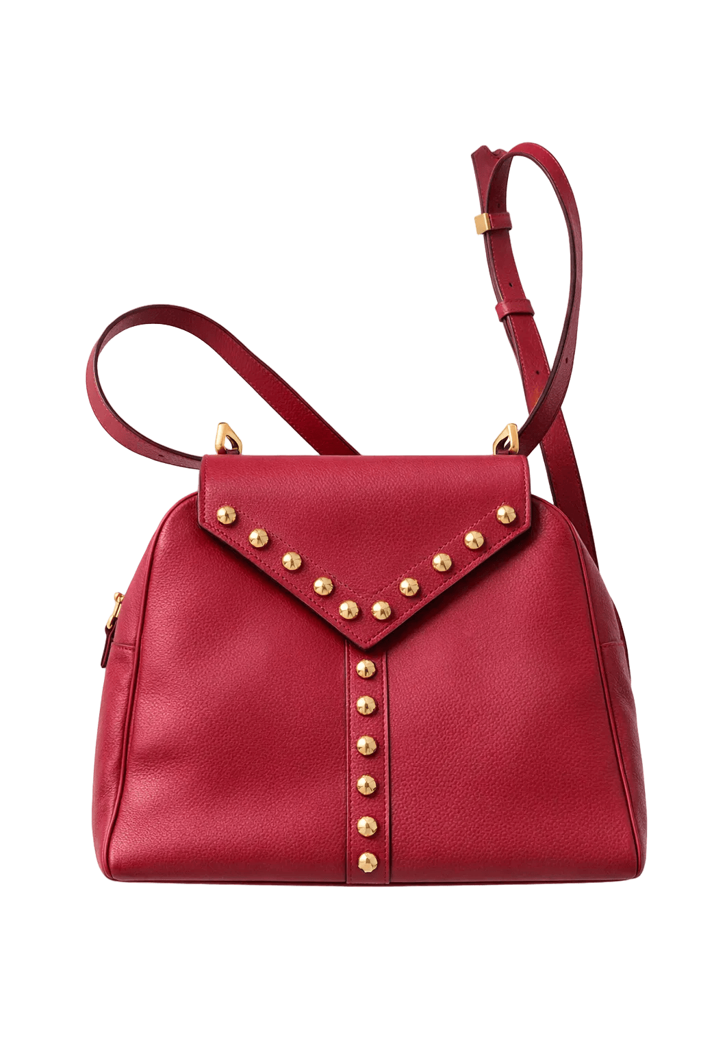 1980s Red Leather Bag - Front View