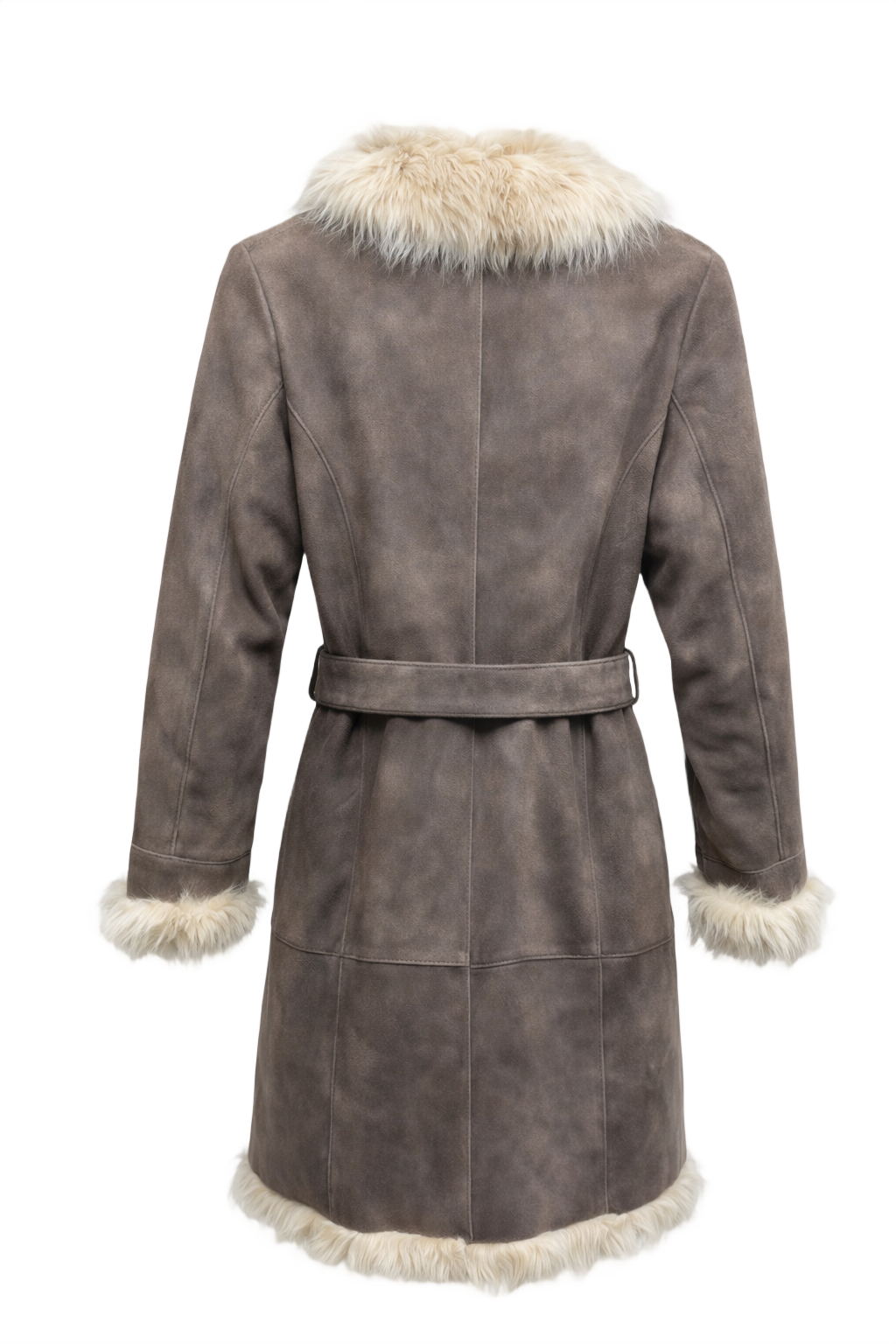 1970s Brown Suede Coat - Back View