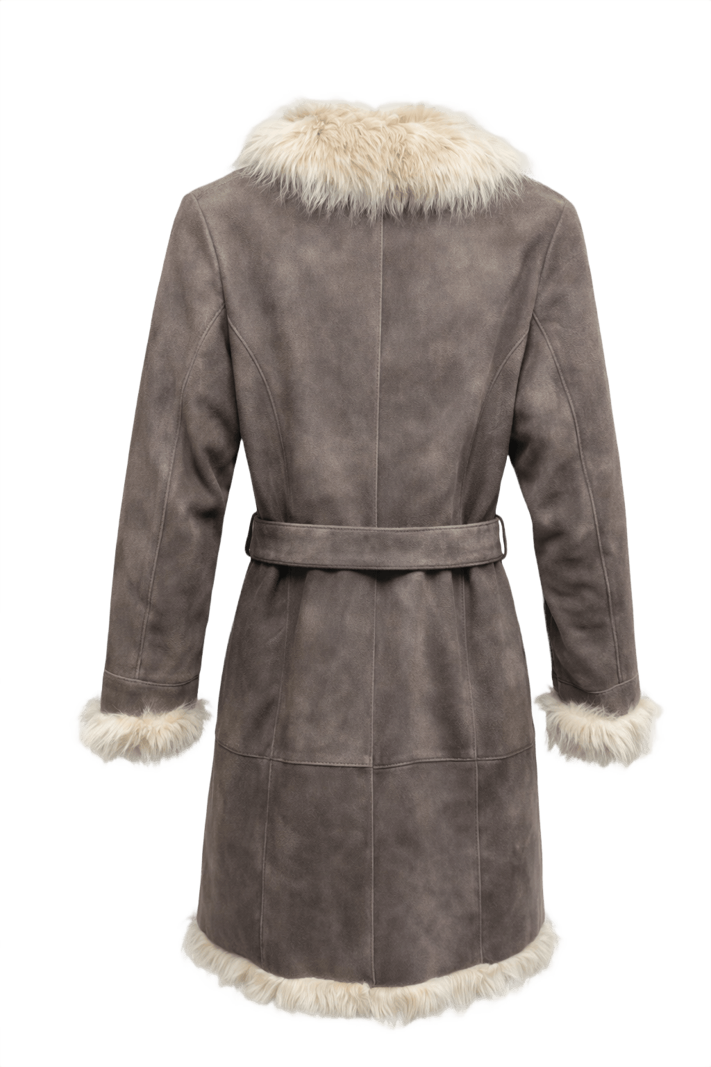 1970s Brown Suede Coat - Back View