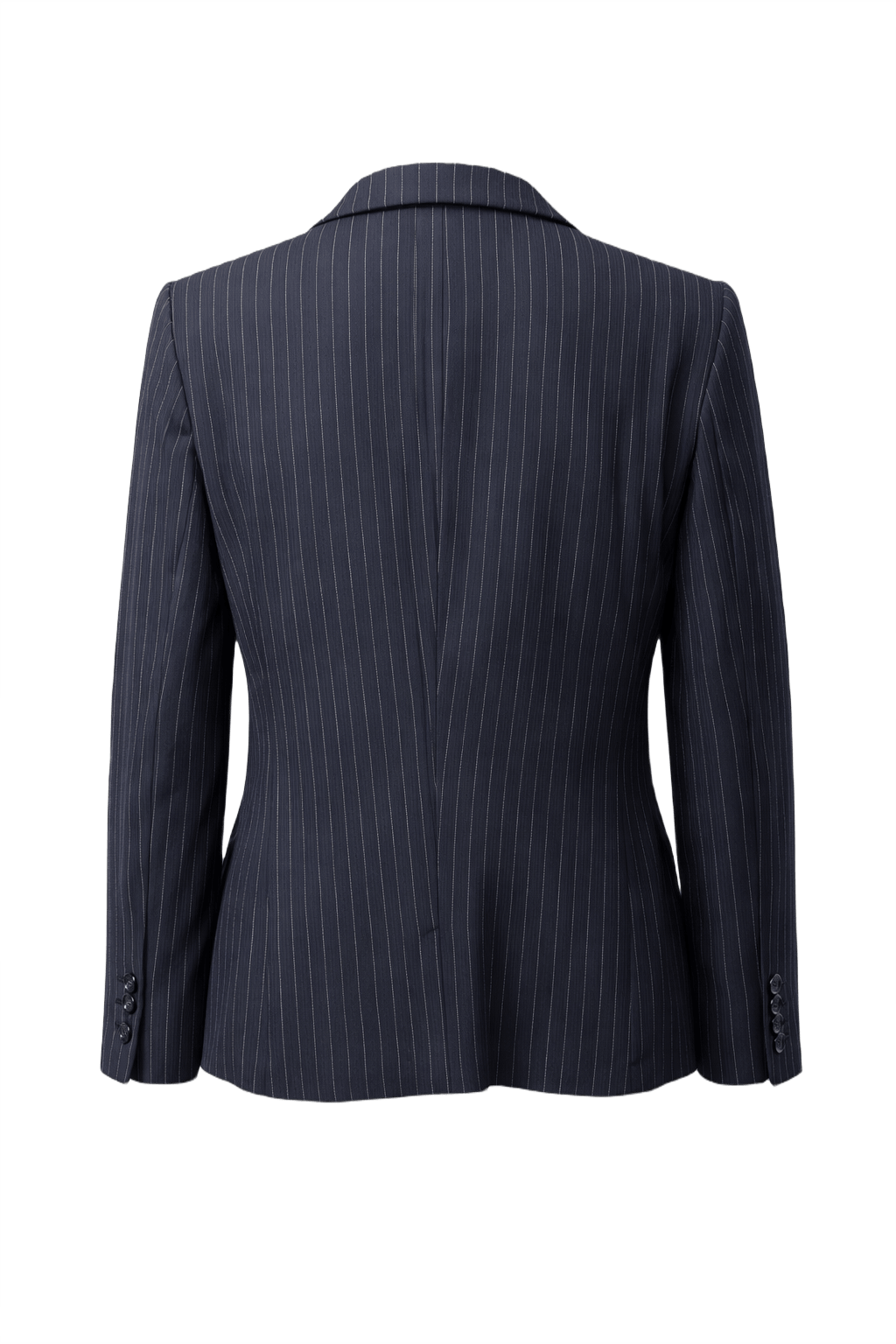 1990s Black Wool Blazer - Back View