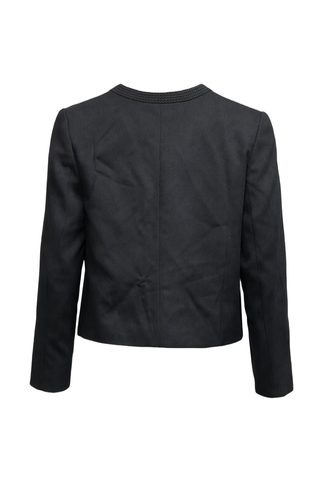 1980s Black Wool Jacket - Back View