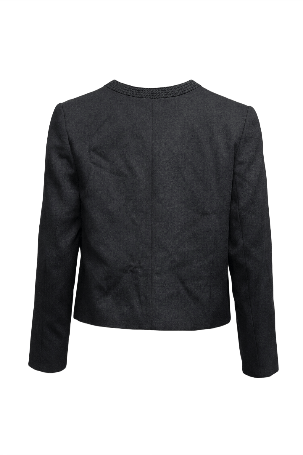 1980s Black Wool Jacket - Back View