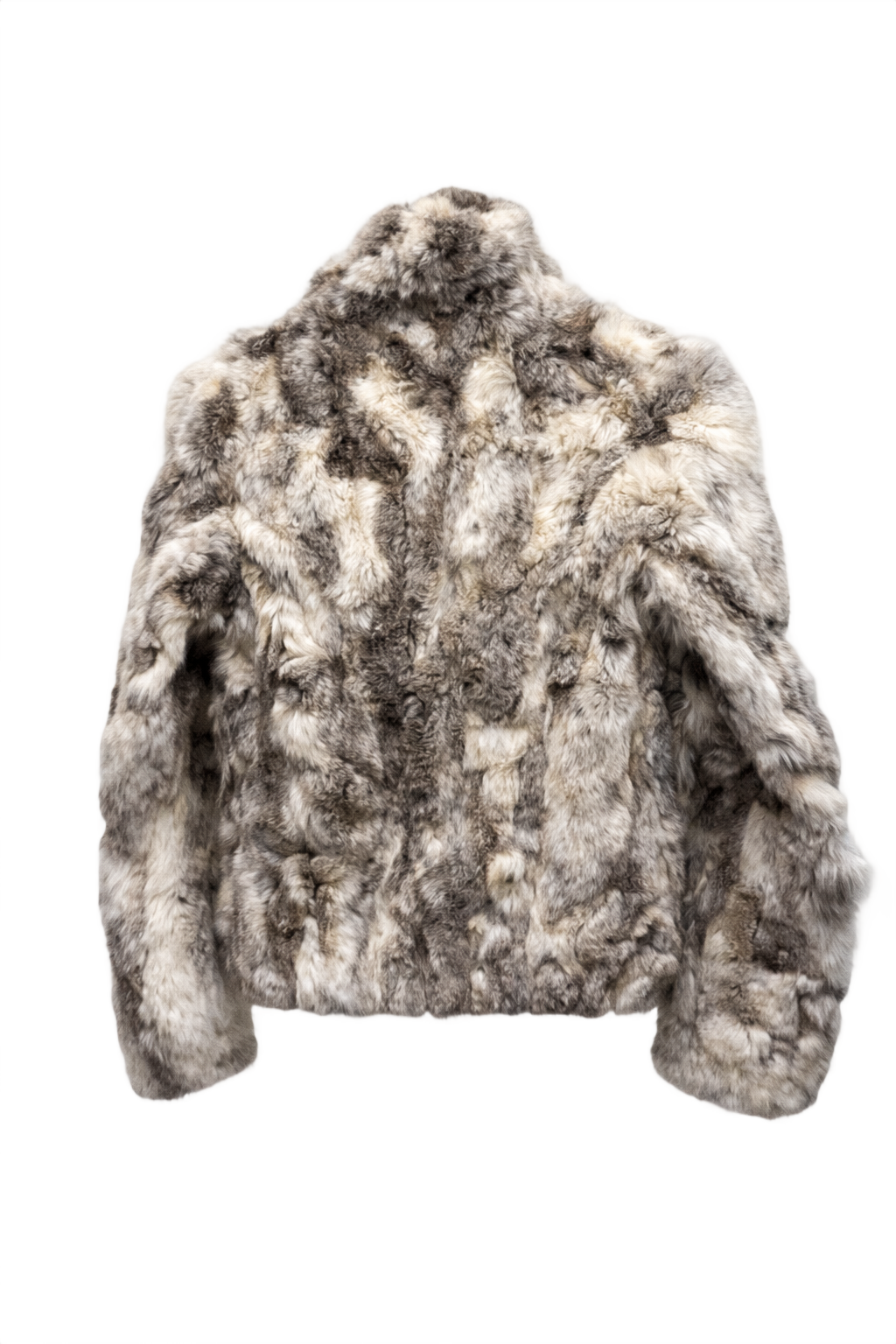 1980s Gray Fur Coat - Back View