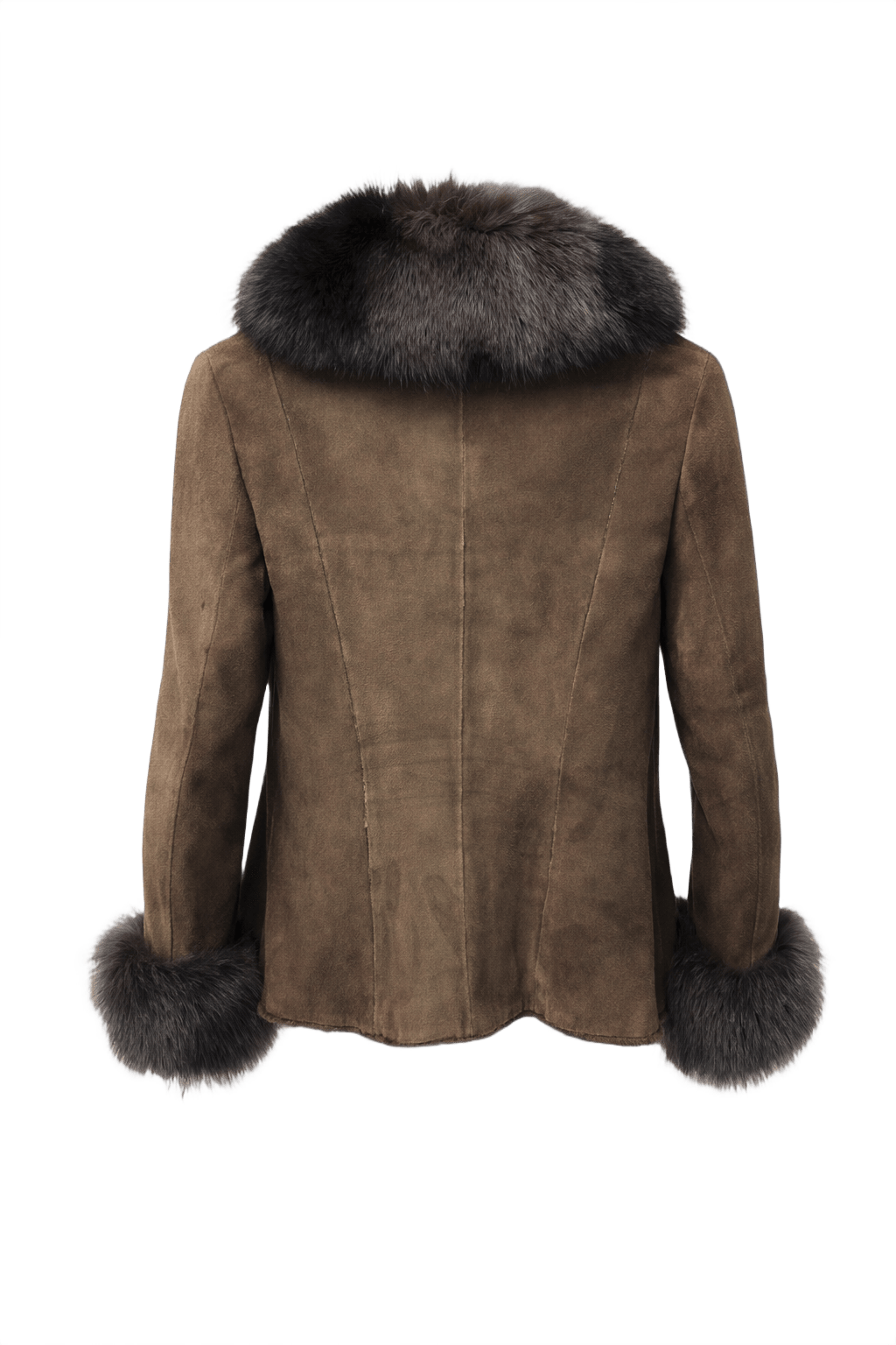 1970s Brown Suede Jacket - Back View