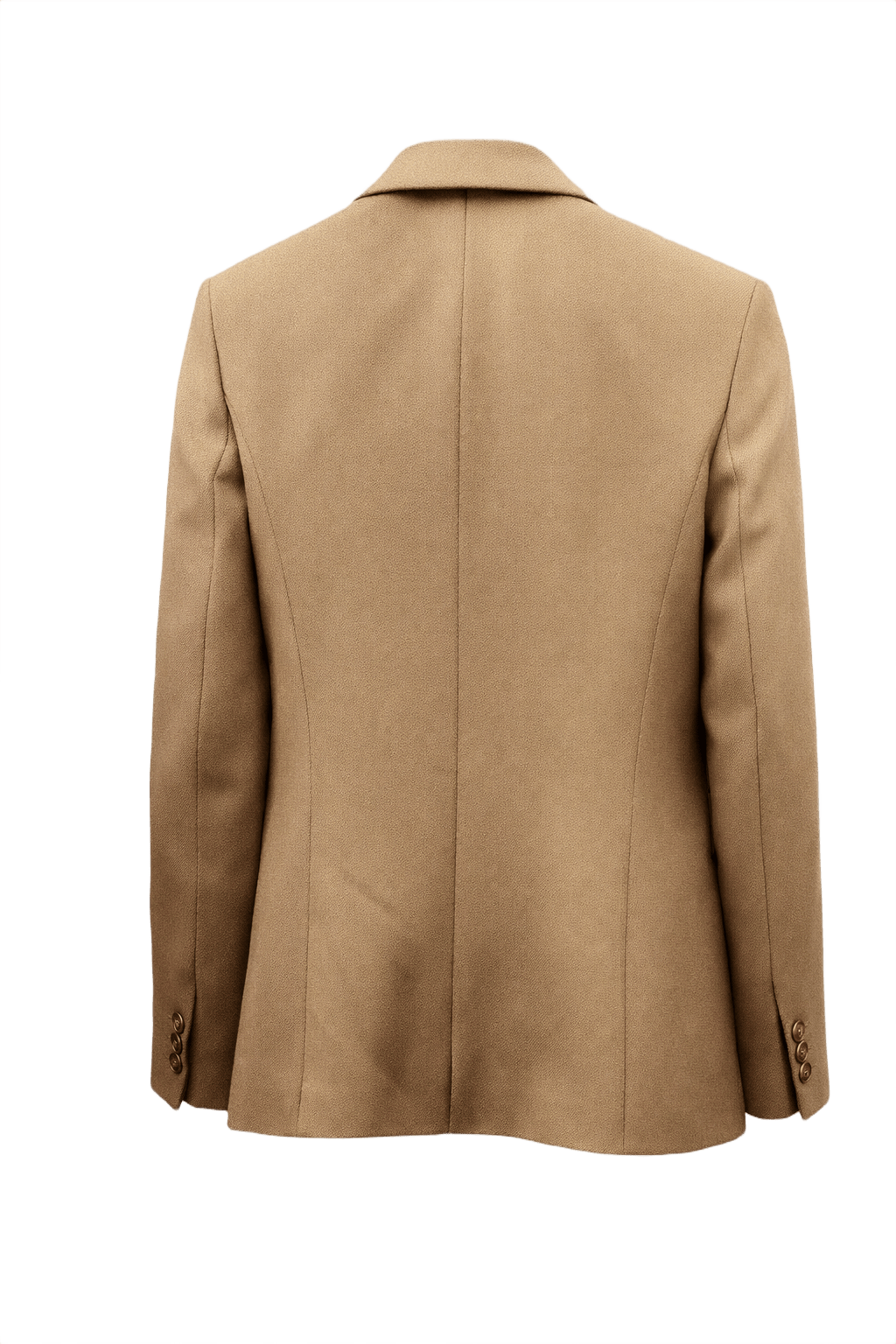 1990s Beige Wool Blazer - Back View