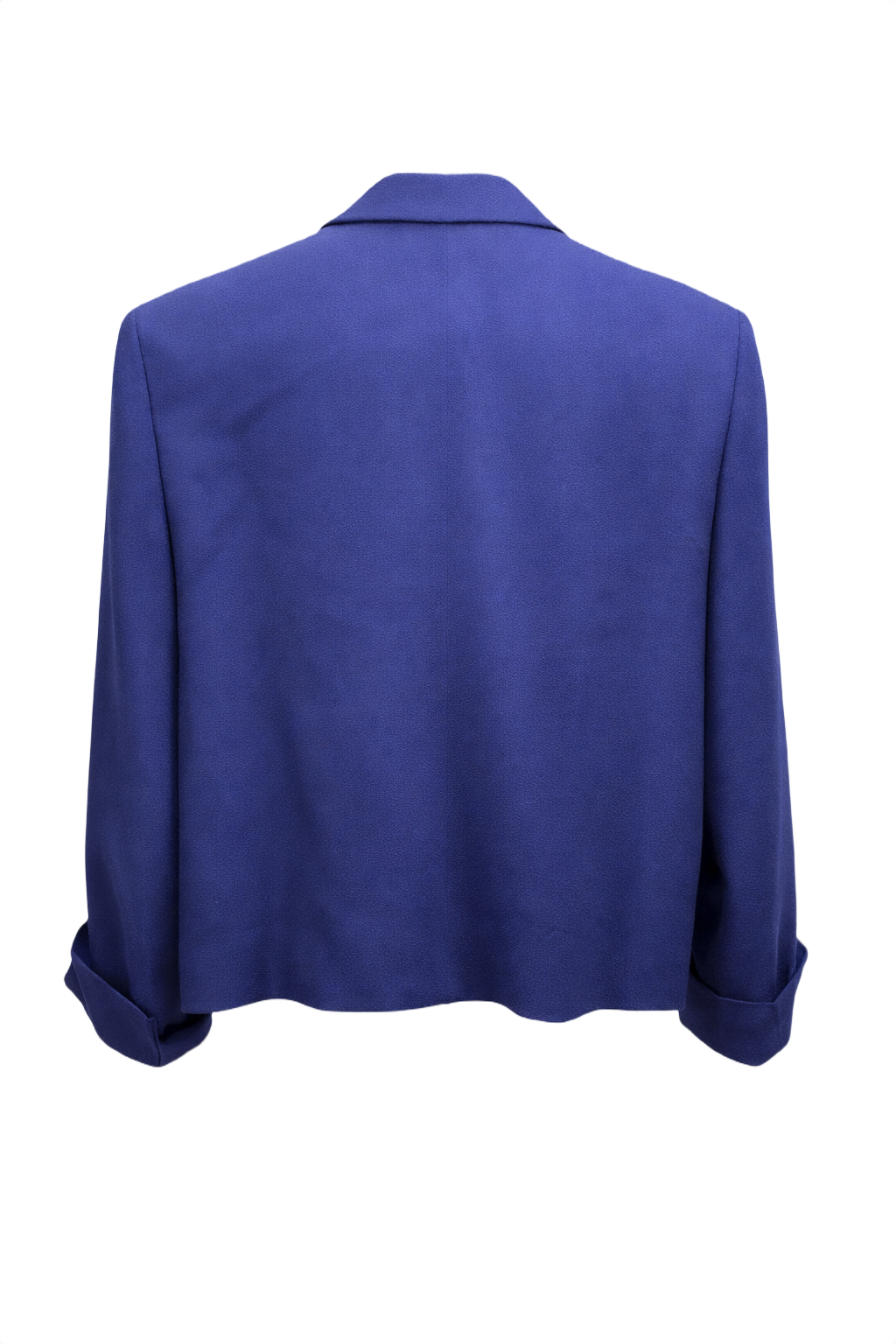 1980s Royal Blue Wool Jacket - Back View