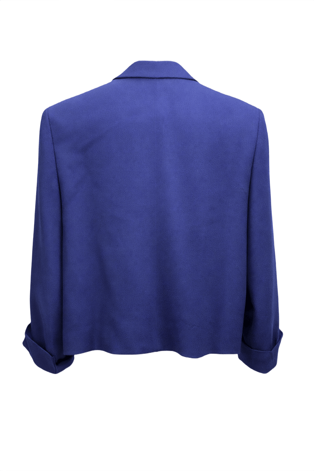 1980s Royal Blue Wool Jacket - Back View