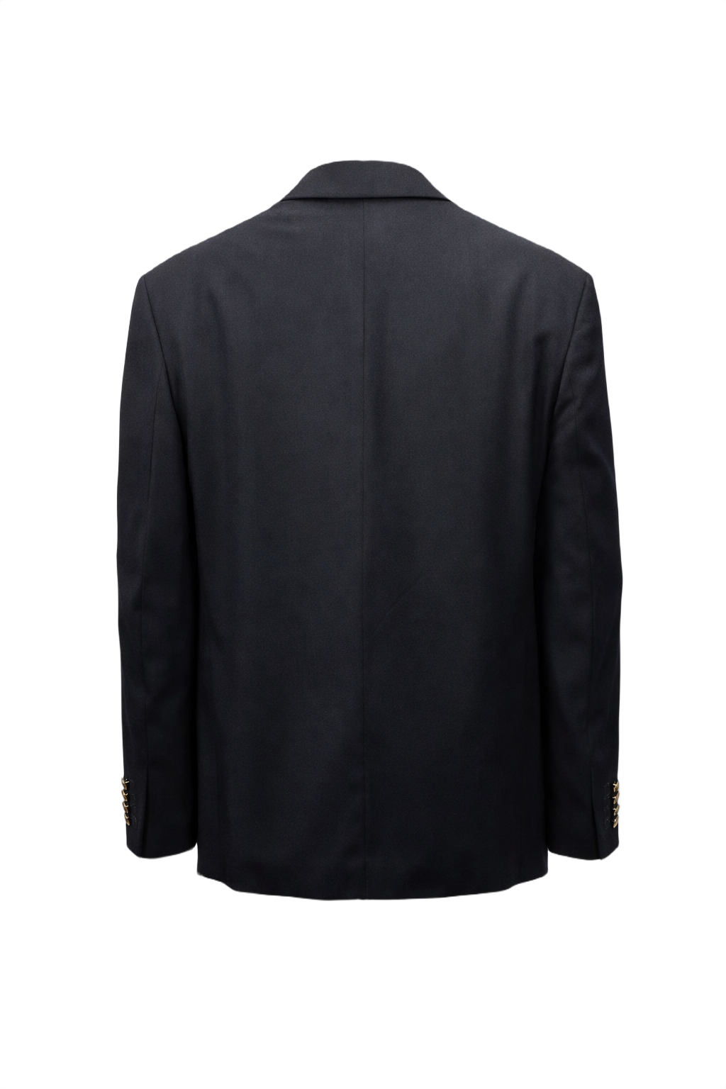 1990s Navy Blue Wool Blazer - Back View