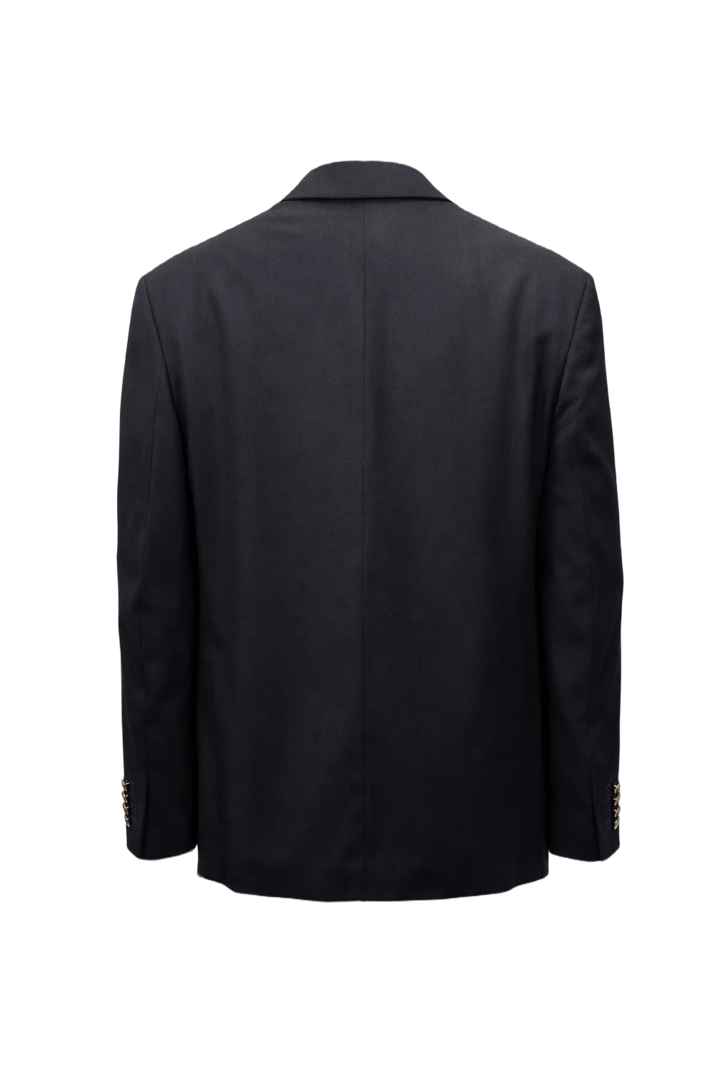 1990s Navy Blue Wool Blazer - Back View