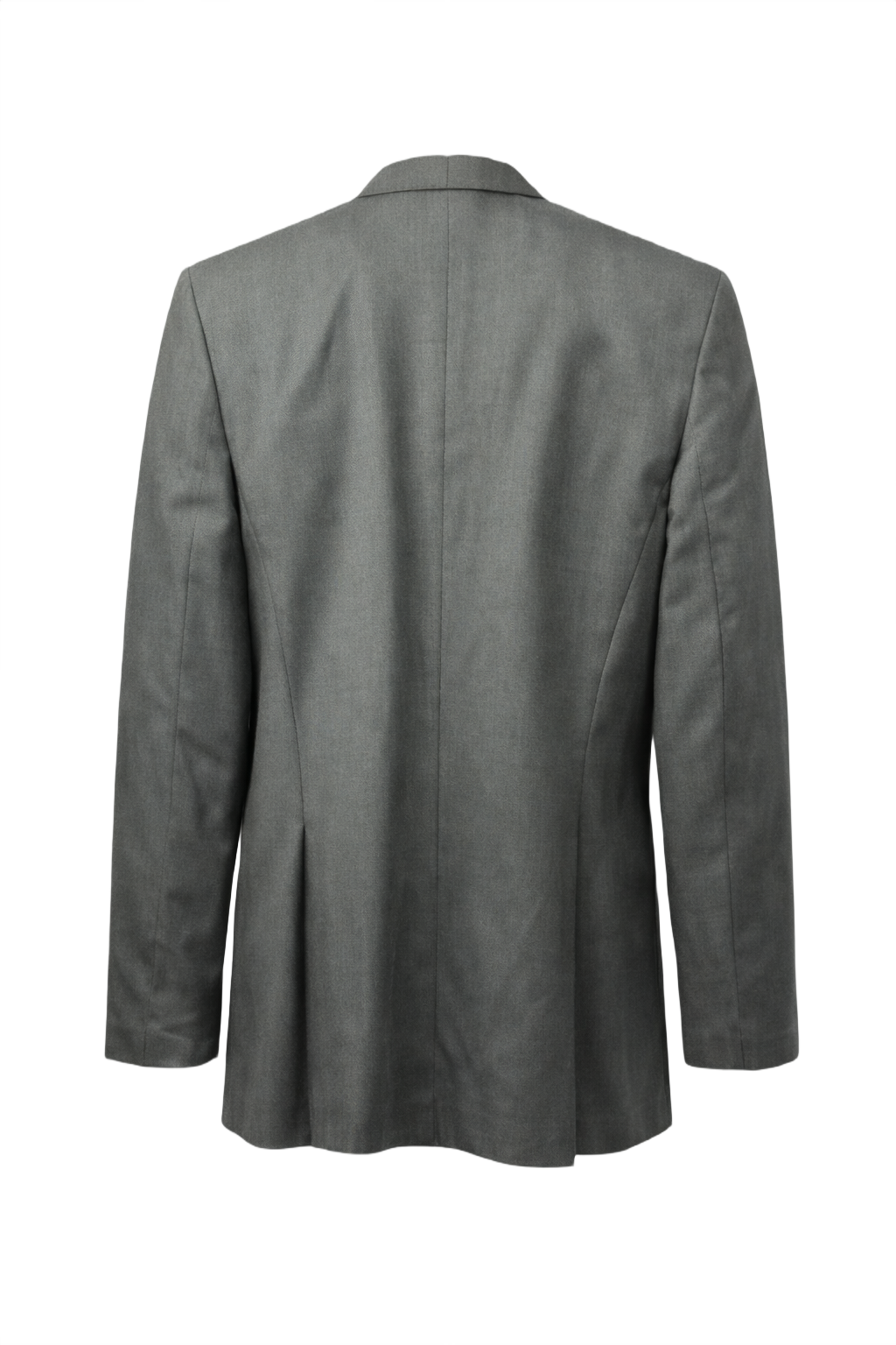 1980s Green Grey Wool Blend Blazer - Back View