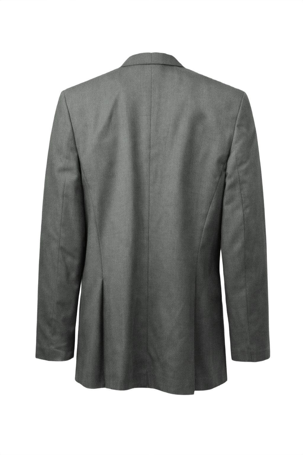 1980s Green Grey Wool Blend Blazer - Back View